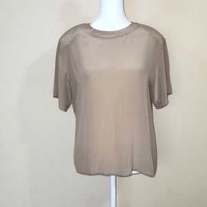 Anna and Frank Silk Tan Top Size Medium
